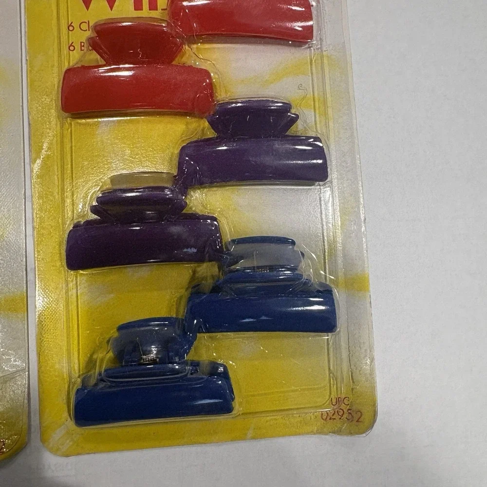 Rare Vintage Wilhold Stay Tight Hair Clips 2952 90s 80s NOS Multicolor Lot Of 12